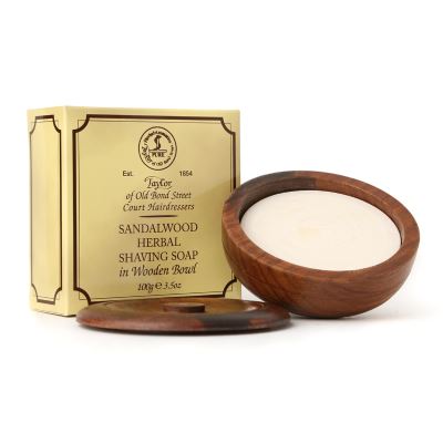 TAYLOR OF OLD BOND STREET Sandalwood Shaving Soap in Wooden Bowl 100 gr